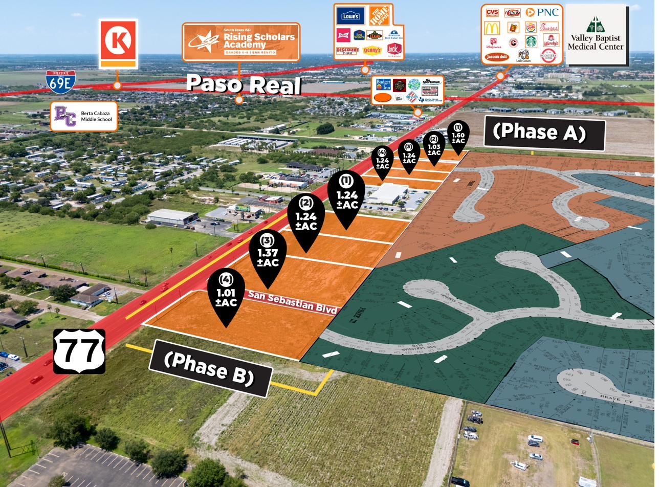 Phase B lot detail with acreage