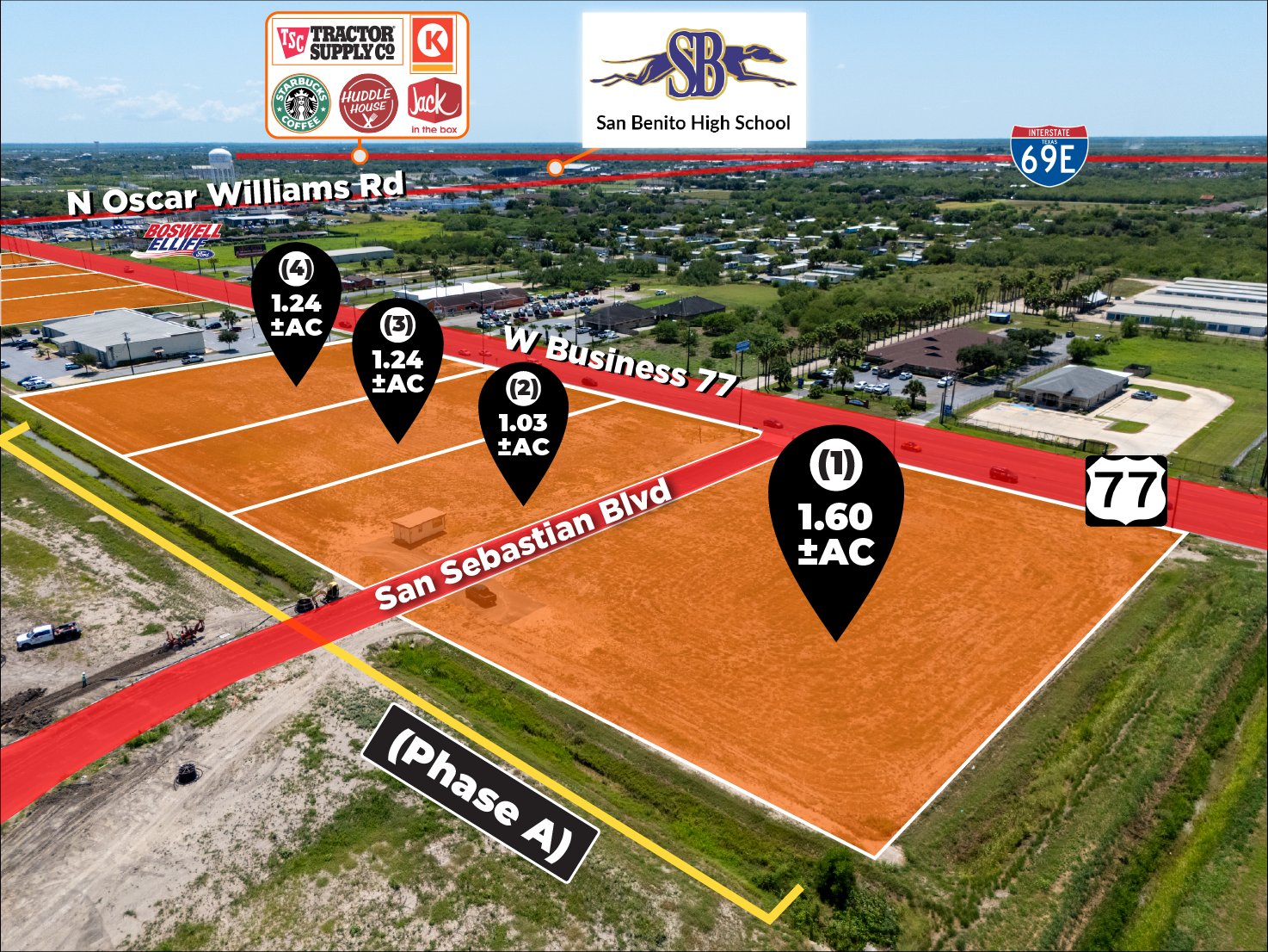 Phase B lot detail with acreage